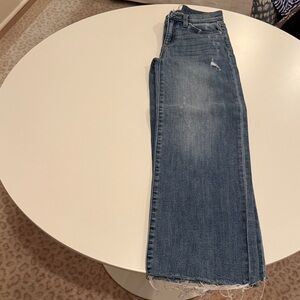 Girls Ceros wide leg jeans, EUC, size 14, frayed hem